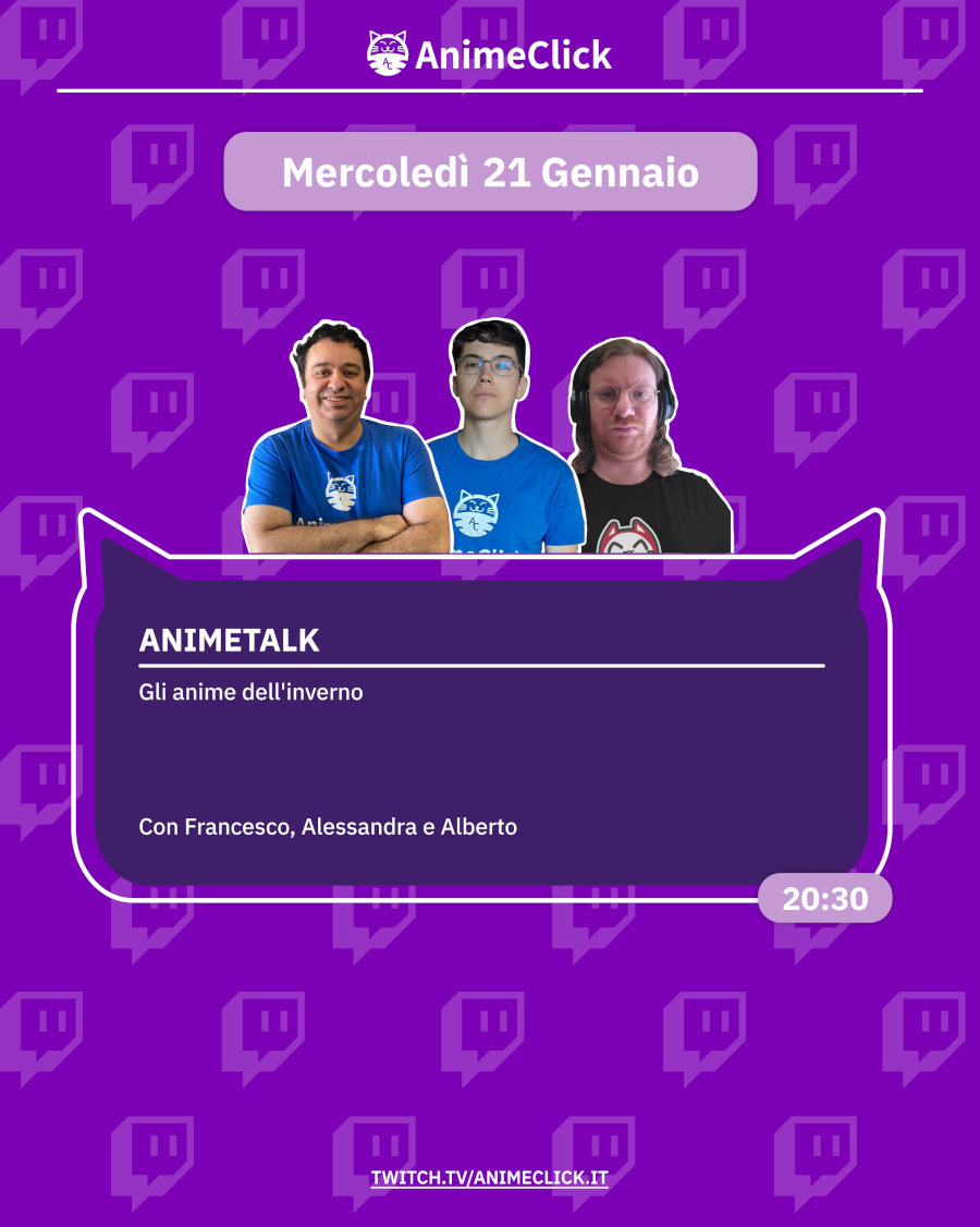 AnimeClick su Twitch: programma dal 19 al 25 gennaio